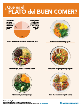 Healthy Plate Poster Spanish