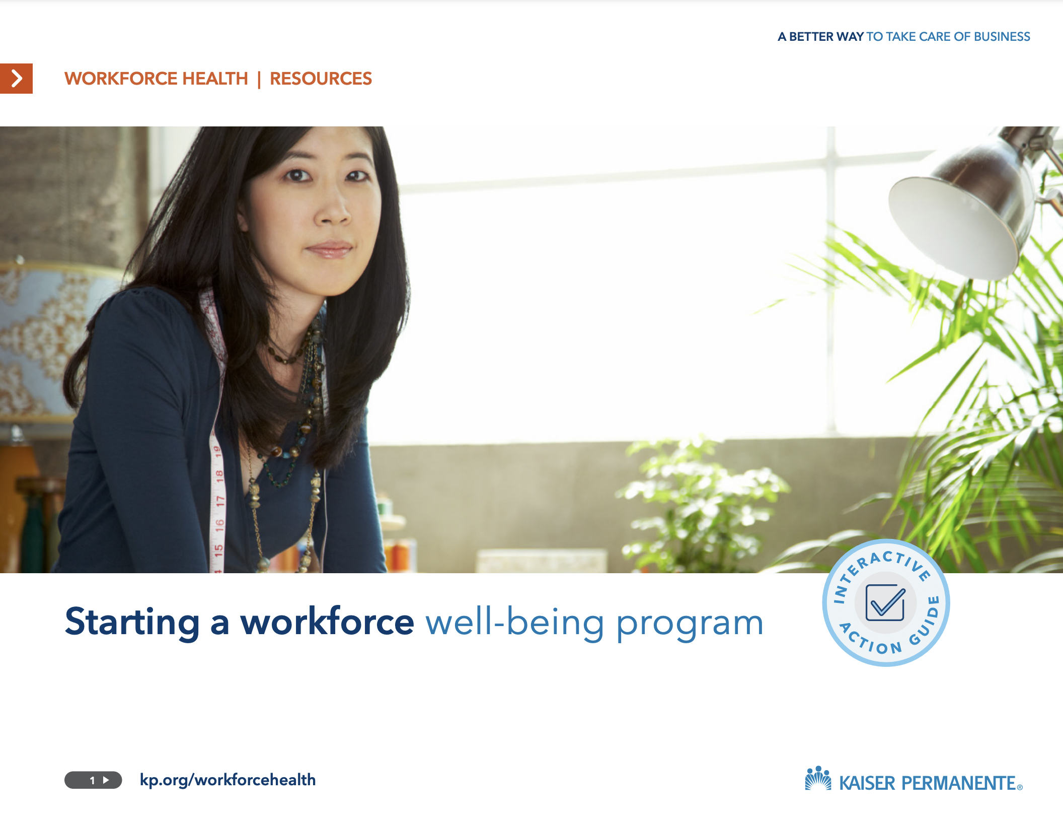 Starting a workforce well-being program, toolkit cover